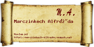Marczinkech Alfréda névjegykártya